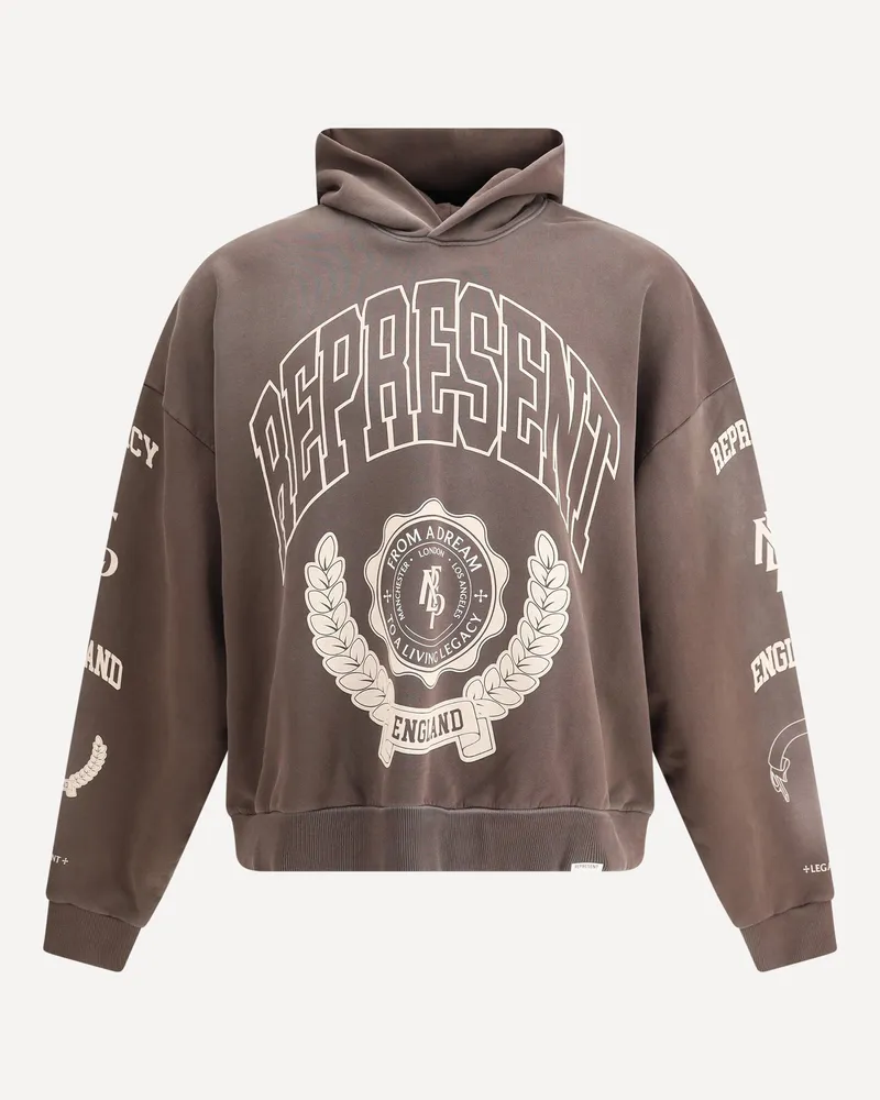 REPRESENT Legacy Crest Hoodie Male Brown