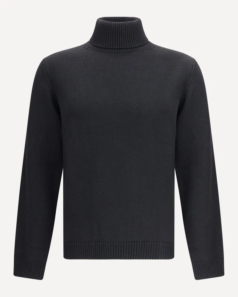 Roberto Collina Turtleneck Sweater Male Black