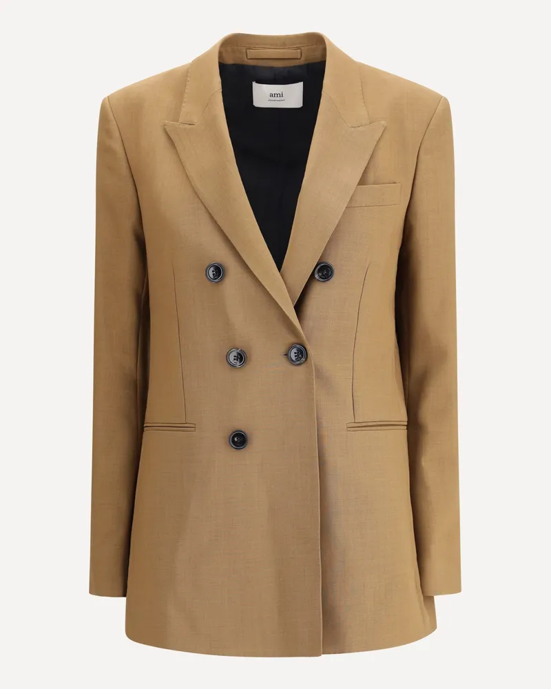 AMI Paris The double-breasted Wool Blazer Female Beige