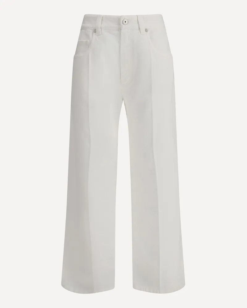 Brunello Cucinelli Straight Jeans Female White
