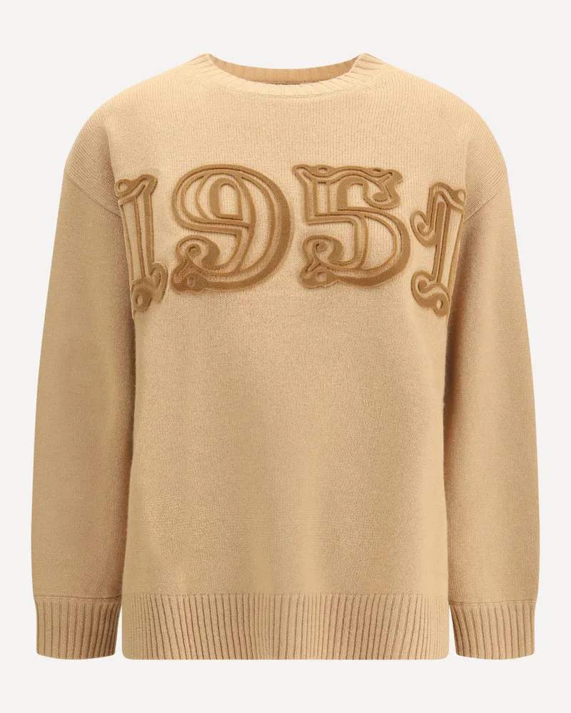 Max Mara Fido Sweater with a 1951 embroidery Female Beige