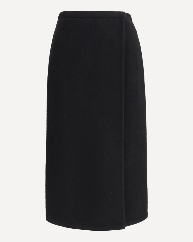 Rier Fleece wrap Skirt in pure Wool Female Black