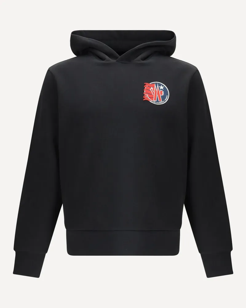 Moncler Cotton hooded Sweatshirt Male Black
