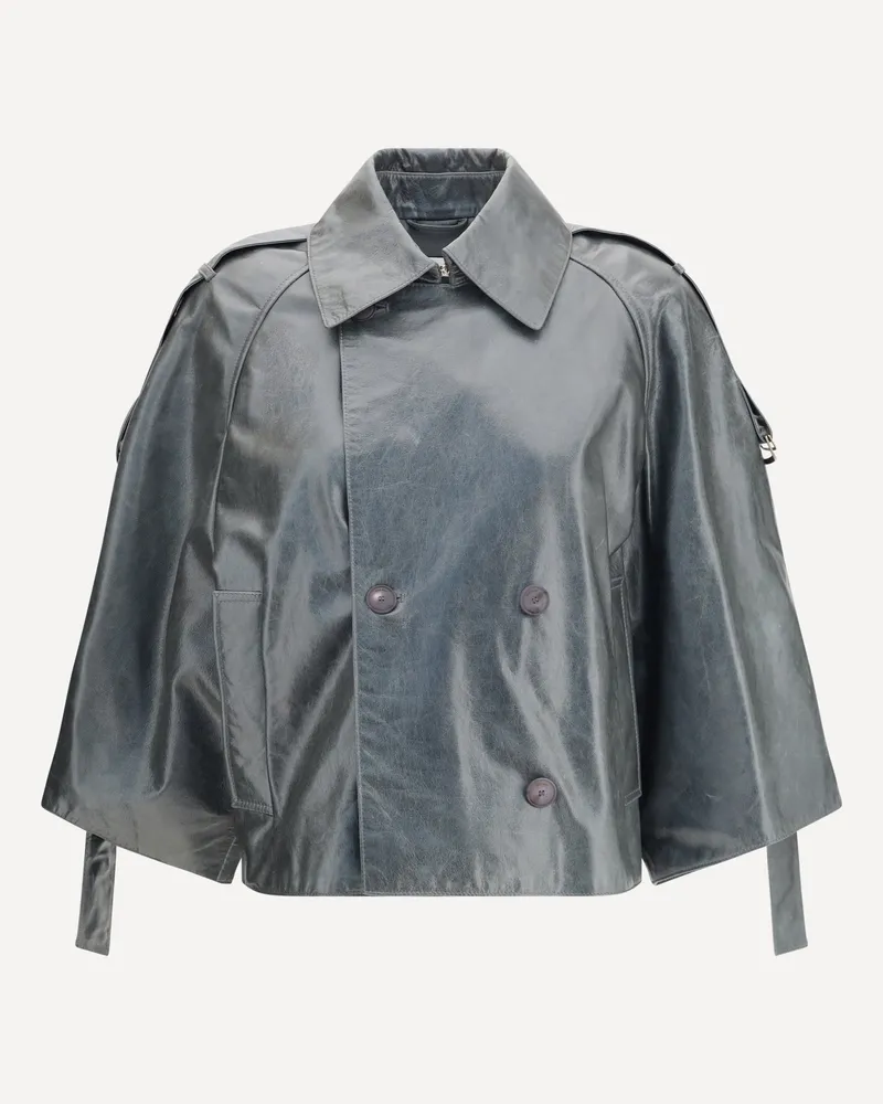 Max Mara Tenace leather Jacket Female Green