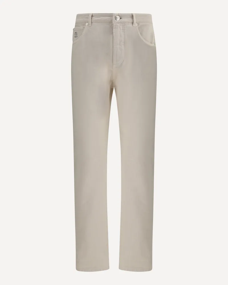 Brunello Cucinelli Dyed Jeans Male Cream