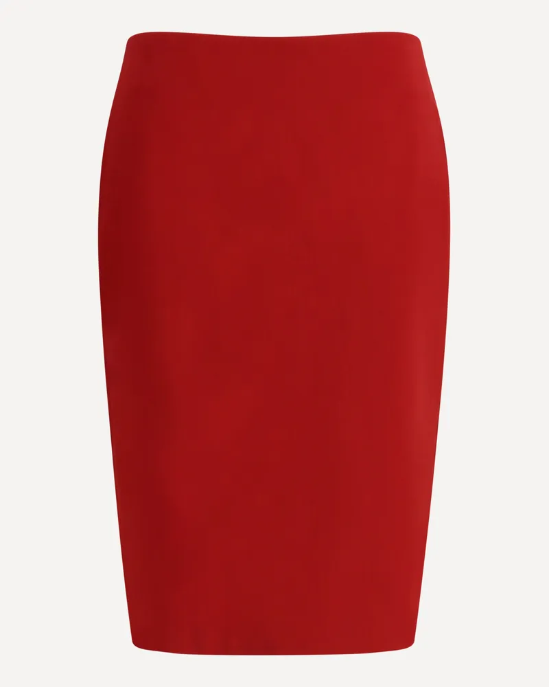 Saint Laurent Satin Pencil Skirt Female Red