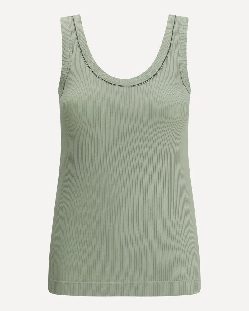 Brunello Cucinelli Ribbed Top Female Green