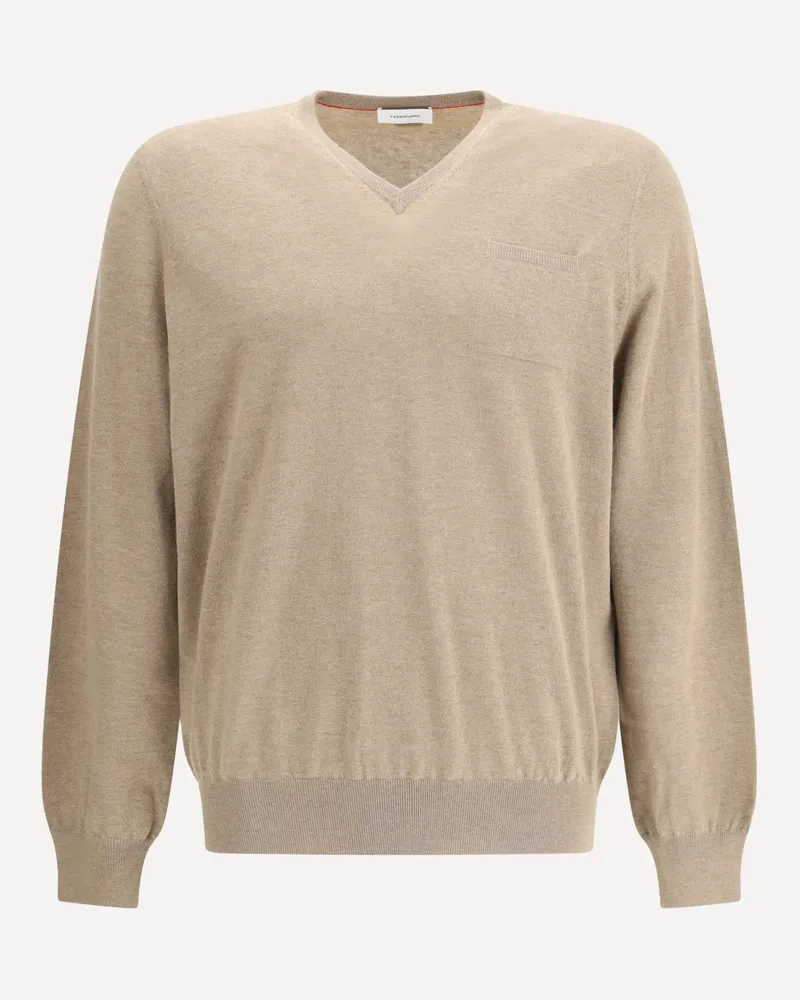 Ferragamo Pocket-detail Sweater Male Beige