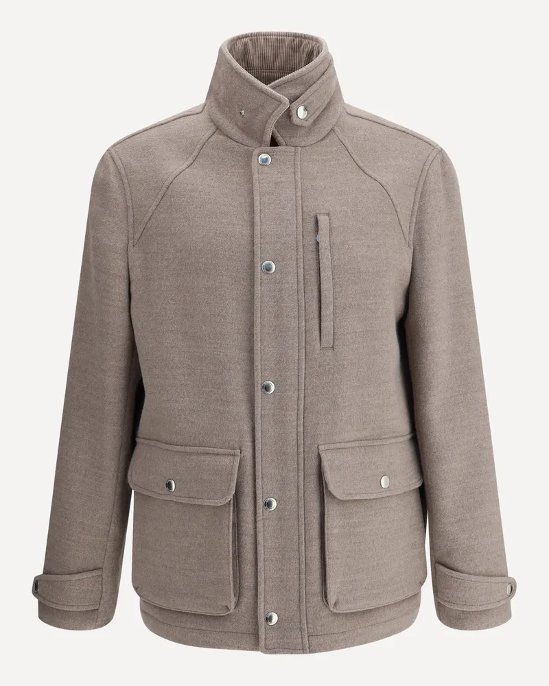 Brunello Cucinelli Wool Jacket Male Beige