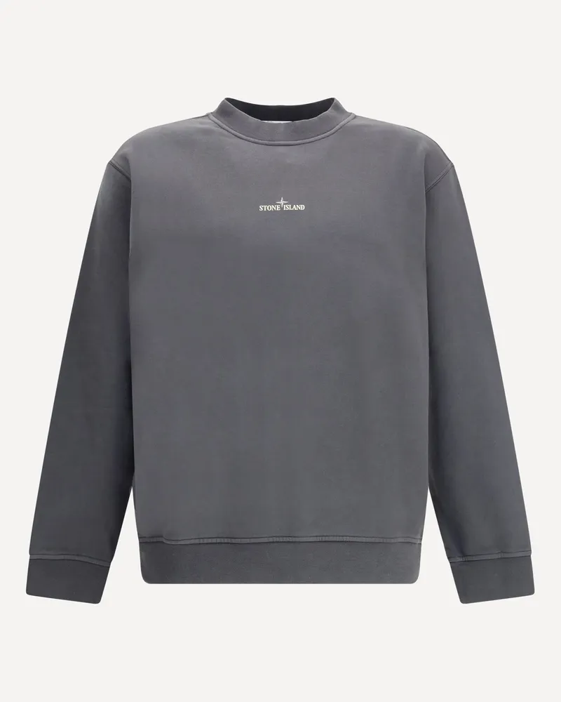 Stone Island Logo Sweatshirt Male Grey