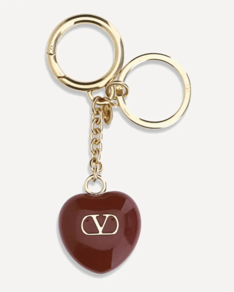 Valentino Garavani VLogo Keychain Female Bordeaux