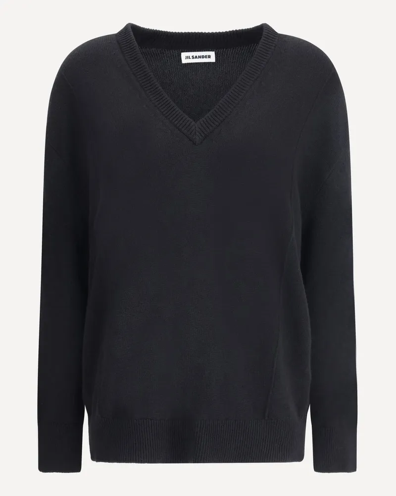 Jil Sander V neck Sweater Female Black