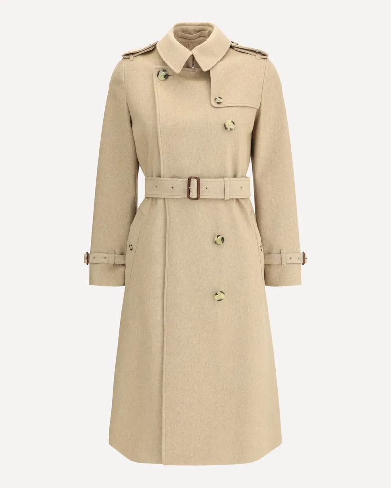 Burberry Kensington midi cashmere Coat Female Beige