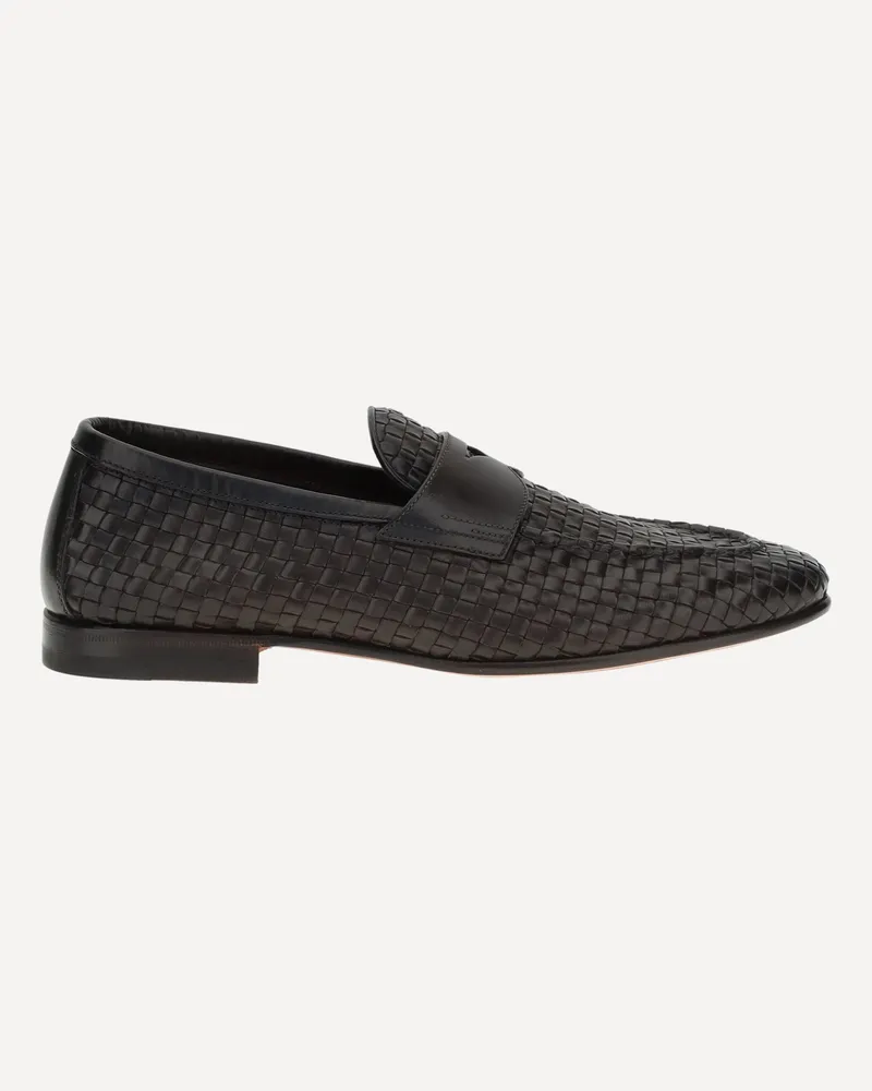 Santoni Penny Loafers Male Brown