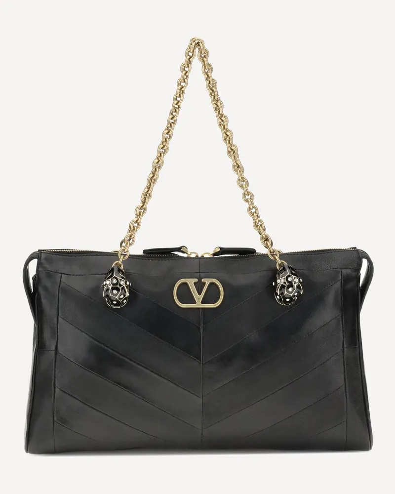 Valentino Garavani Medium Panthea Shoulder Bag Female Black