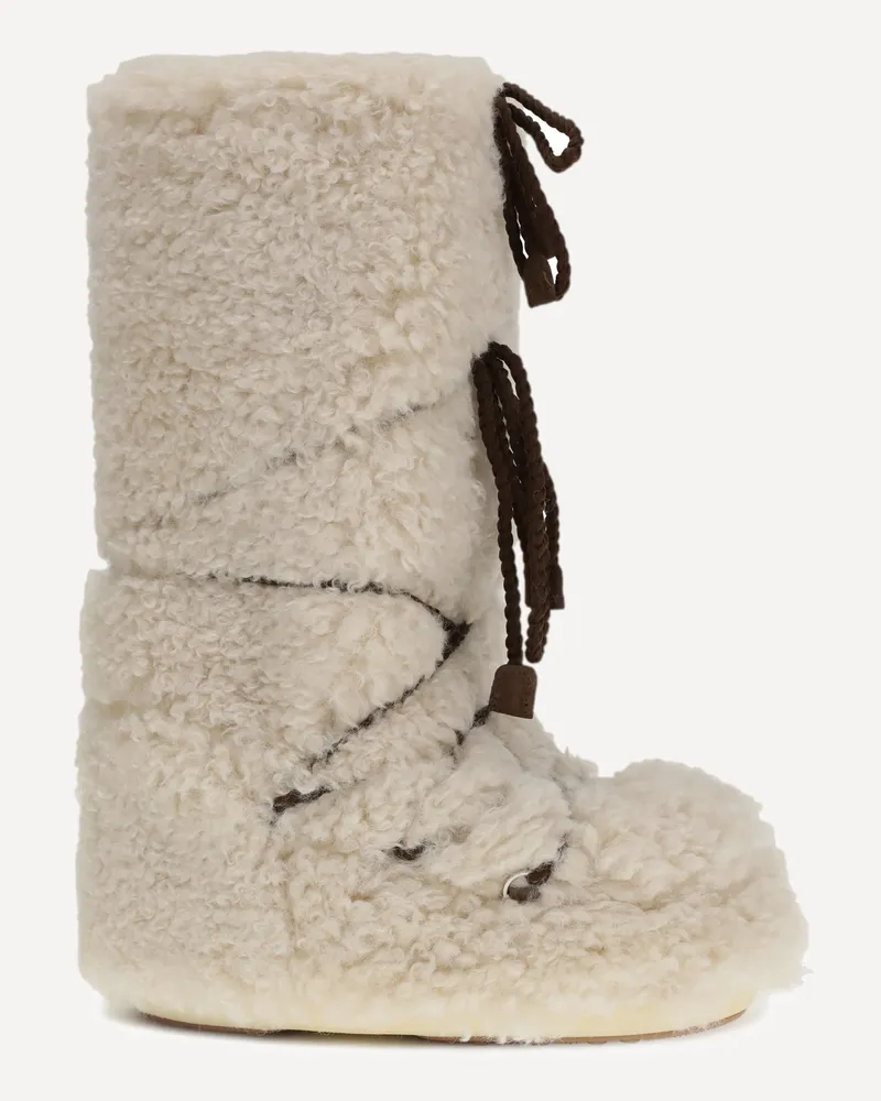 Moon Boot Icon Curly Extra snow Boots Female Cream