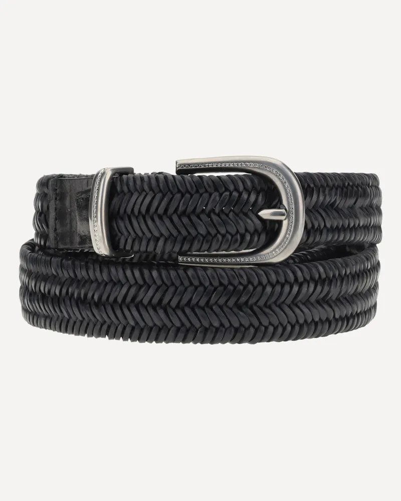 Brunello Cucinelli Braided stretch leather Belt Female Black
