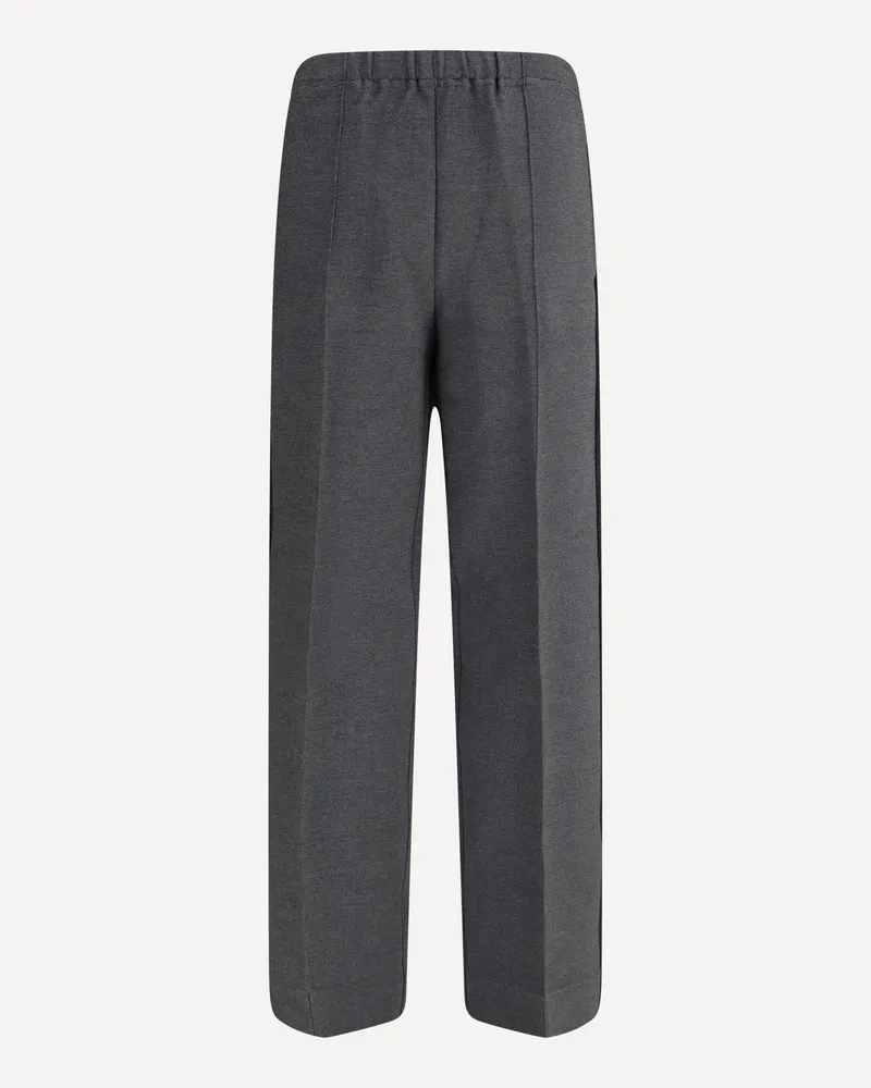 Miu Miu Knit Trousers with side stripe detail Female Grey