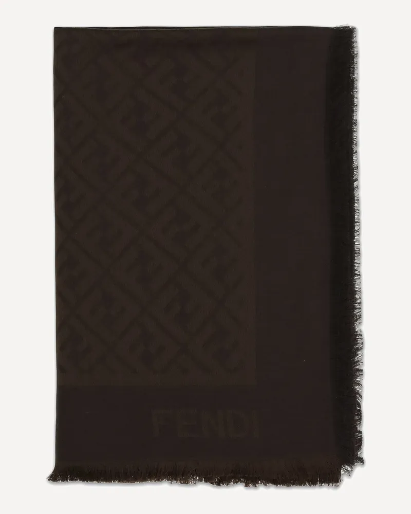 Fendi Silk FF Shawl Female Brown