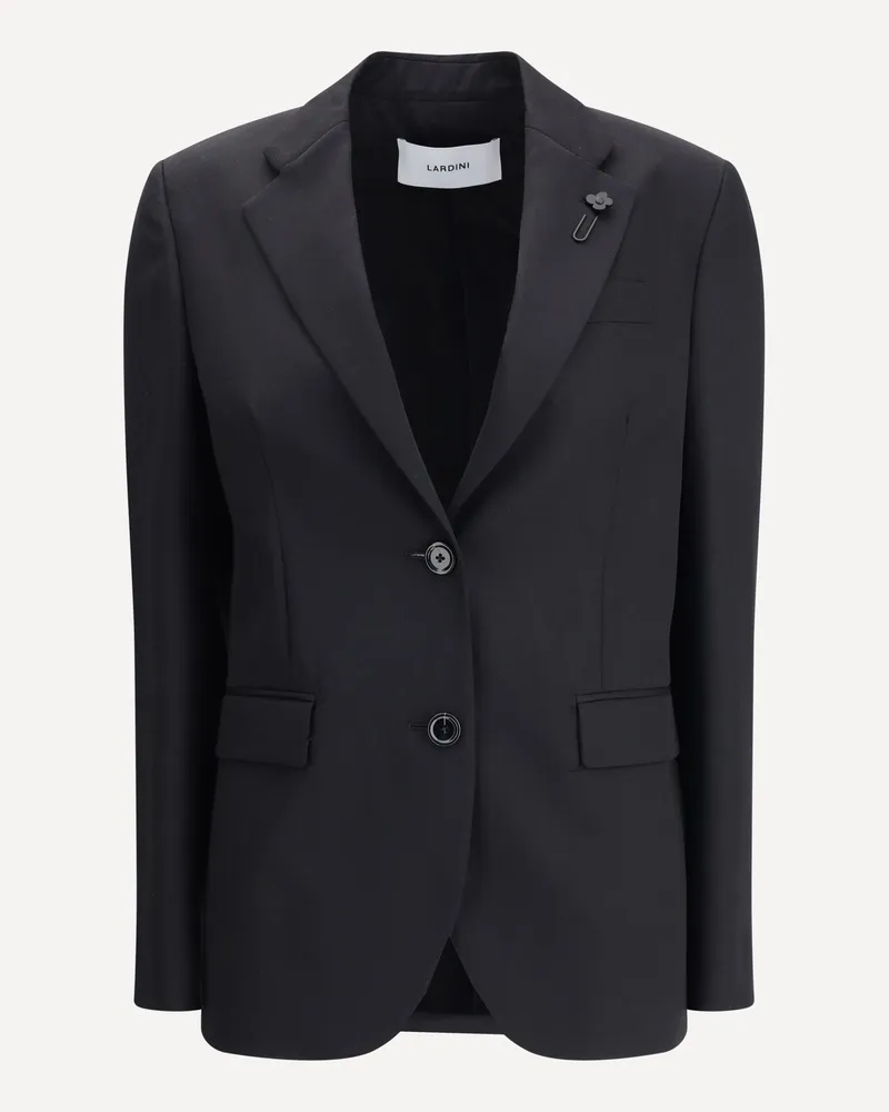 LARDINI Single-breasted Wool drill Jacket Female Black
