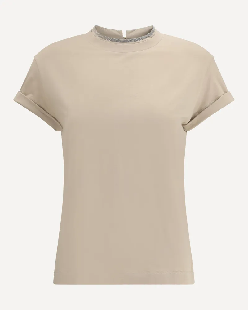 Brunello Cucinelli Cotton T-Shirt Female Beige