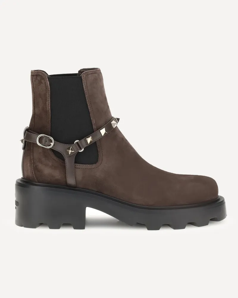 Valentino Garavani Beatles Ankle Boots with studs Female Brown
