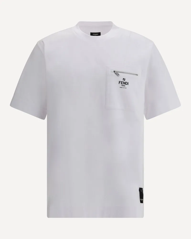 Fendi T-shirt with pocket Male White