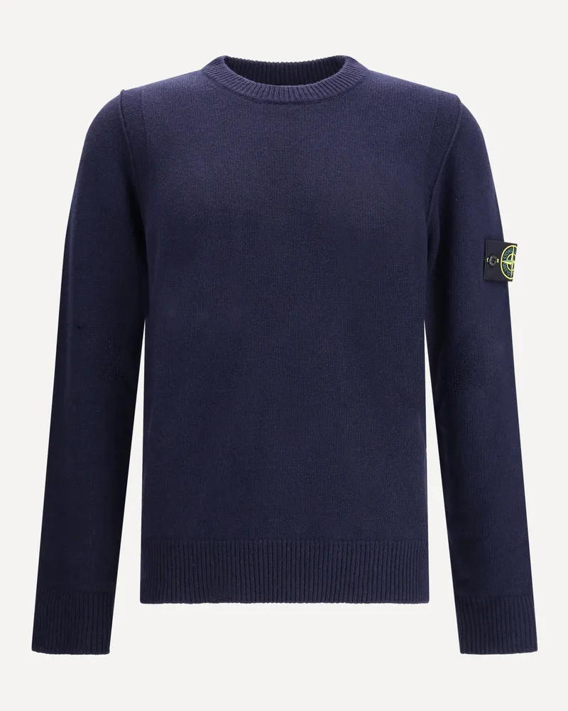 Stone Island Logoed Sweater Male Blue