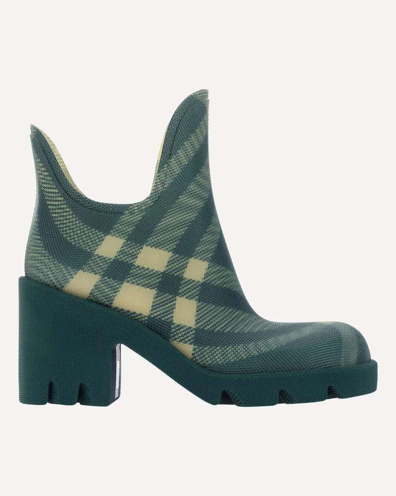Burberry Marsh Heeled Ankle Boots Female Green