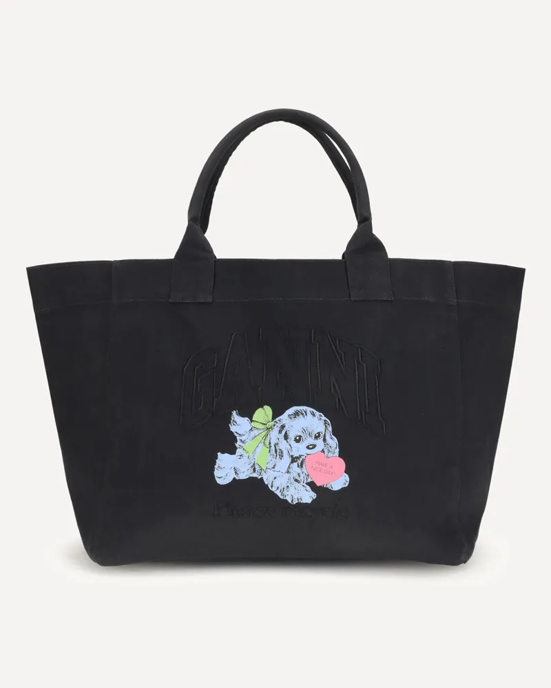 Ganni XXL Puppy Tote Bag Female Black
