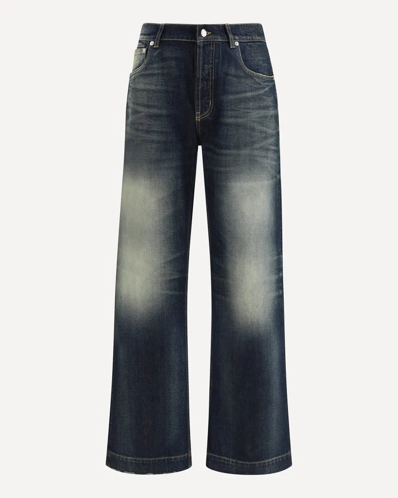 Alexander McQueen Vintage effect Jeans Male Blue