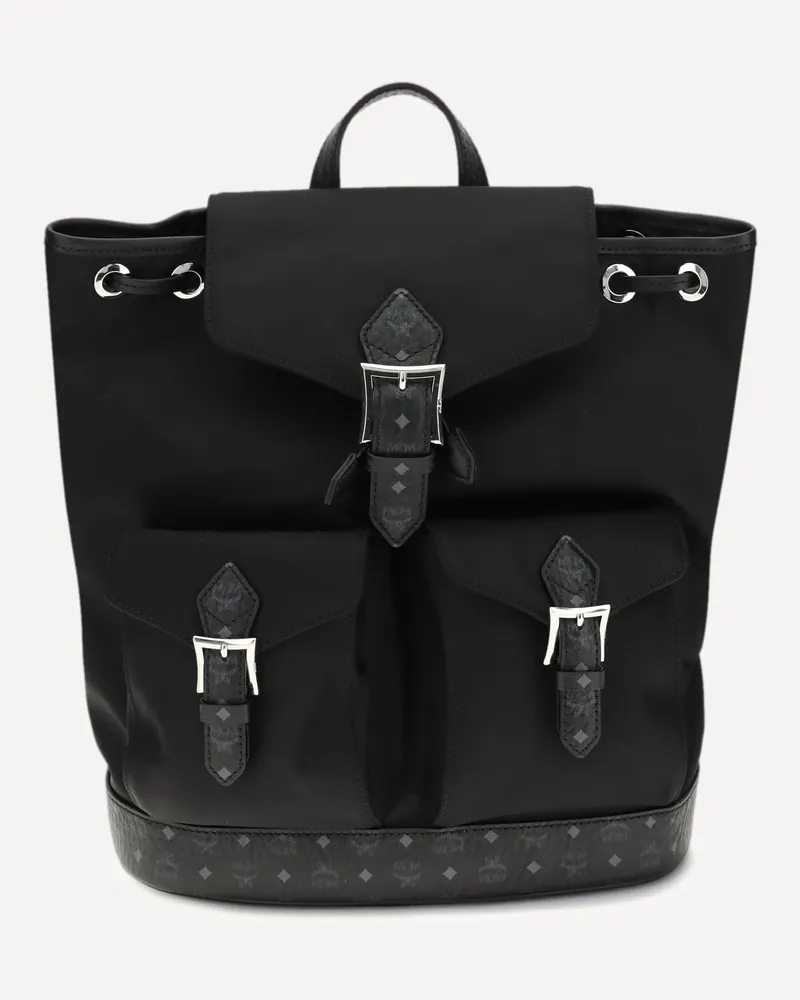 MCM Aren Drawstring Backpack Female Black