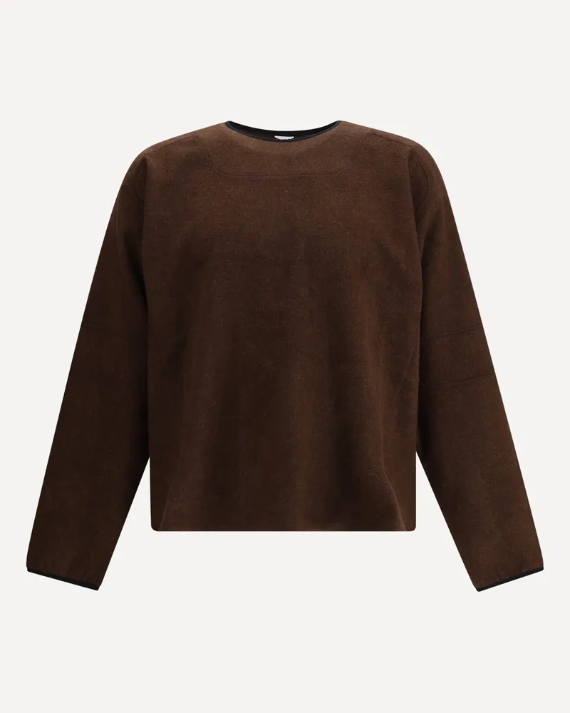 GR10K Brushed Plain Wool Long Sleeve Male Brown