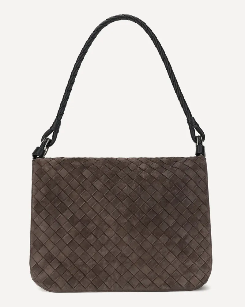 Bottega Veneta Suede Shoulder Bag Male Brown