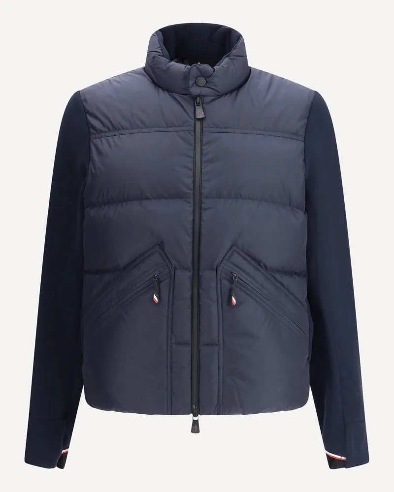 Moncler Quilted Zip-Up Jacket Male Blue
