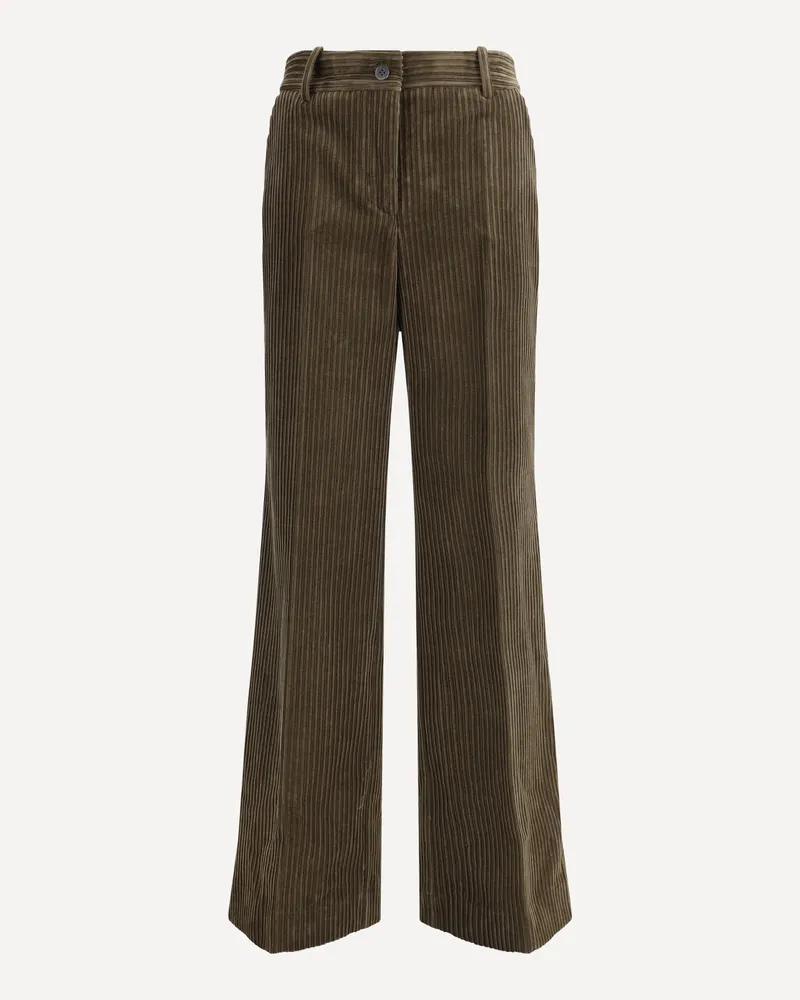 P.A.R.O.S.H. P. A.R. O.S. H. Straight ribbed Trousers Female Green