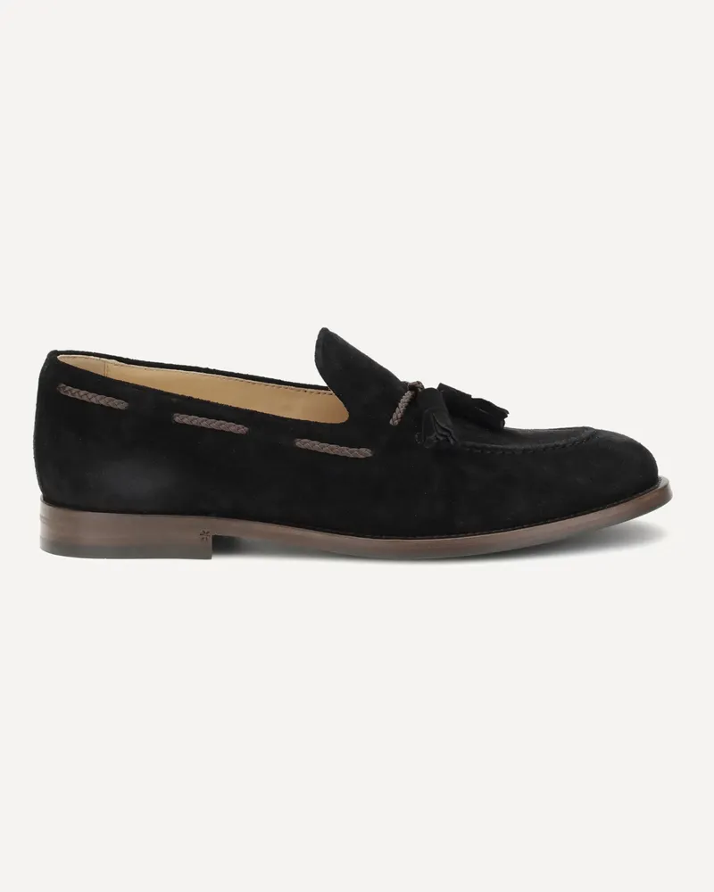 Brunello Cucinelli Suede Loafers Male Black