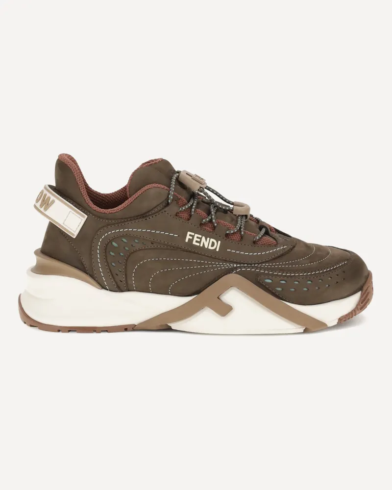 Fendi Flow Mix Sneakers Female Brown