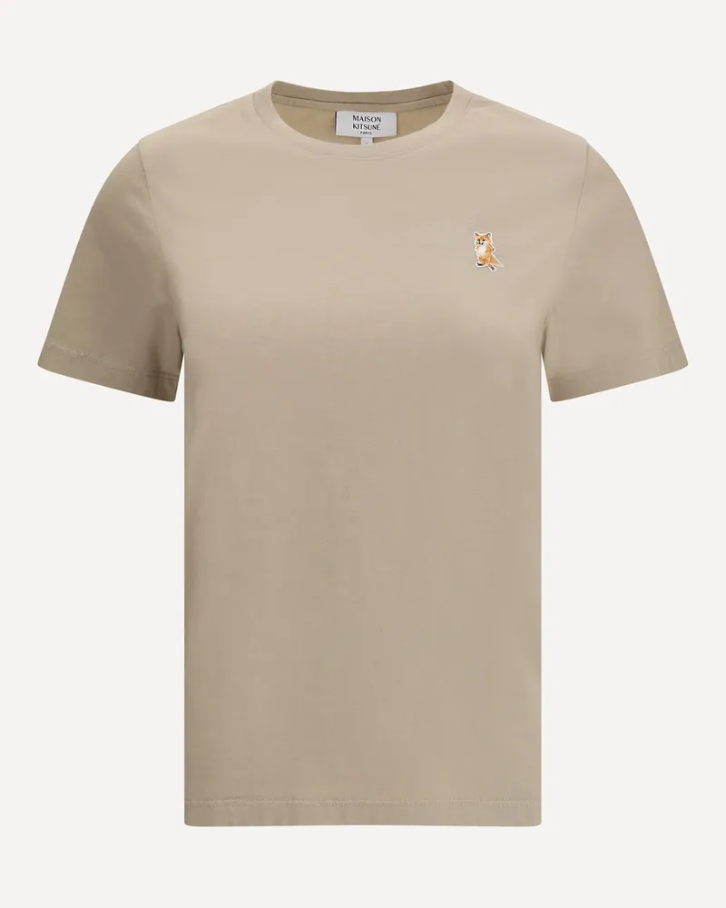 Kitsuné Lady Fox T-Shirt Female Beige