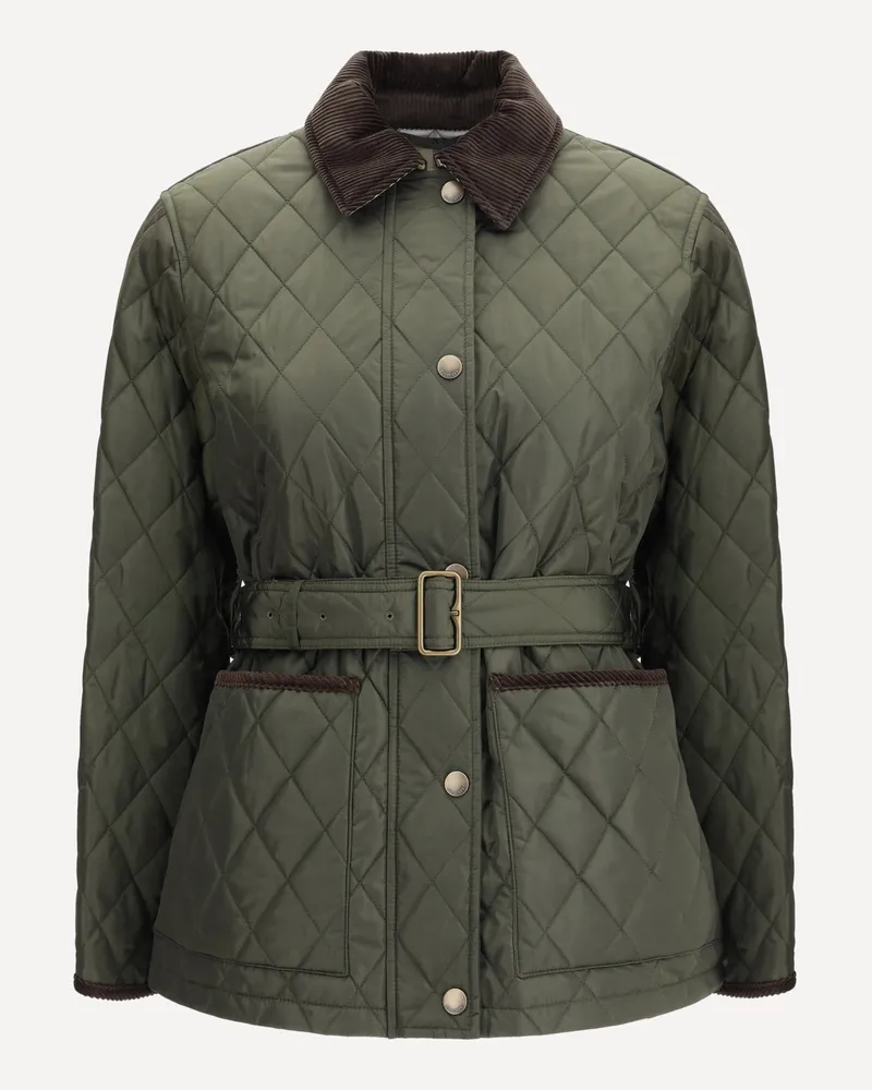 Burberry Nylon Quilted Jacket Female Green