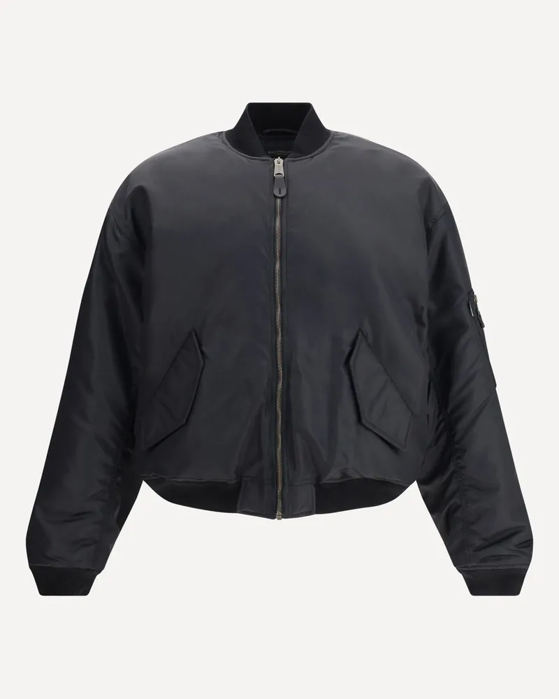 Balenciaga Zipped Standard Bomber Male Black
