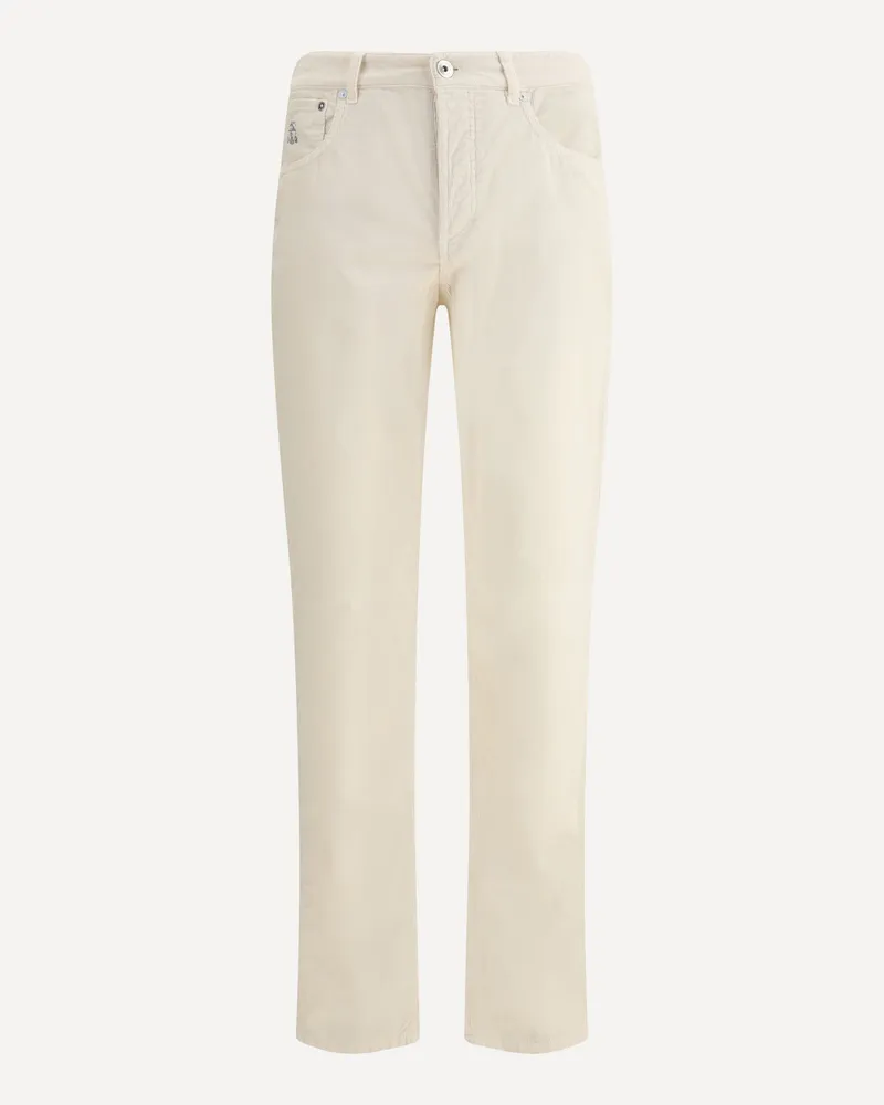 Brunello Cucinelli Corduroy Pants Male White