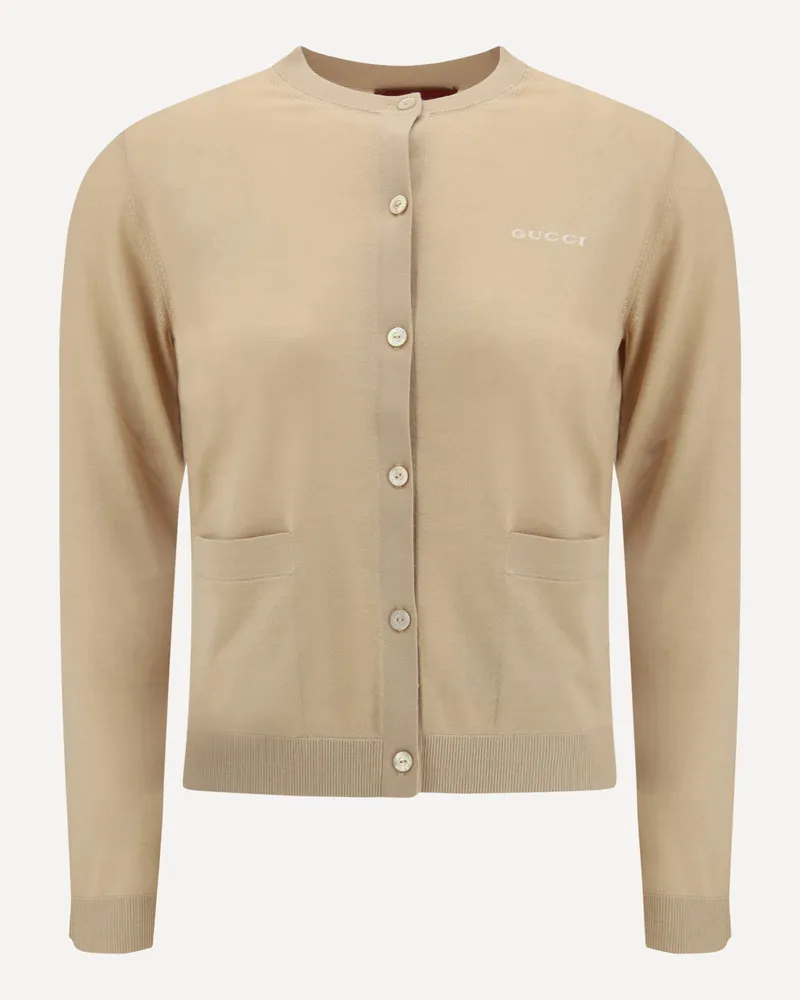 Gucci Cashmere Cardigan Female Beige