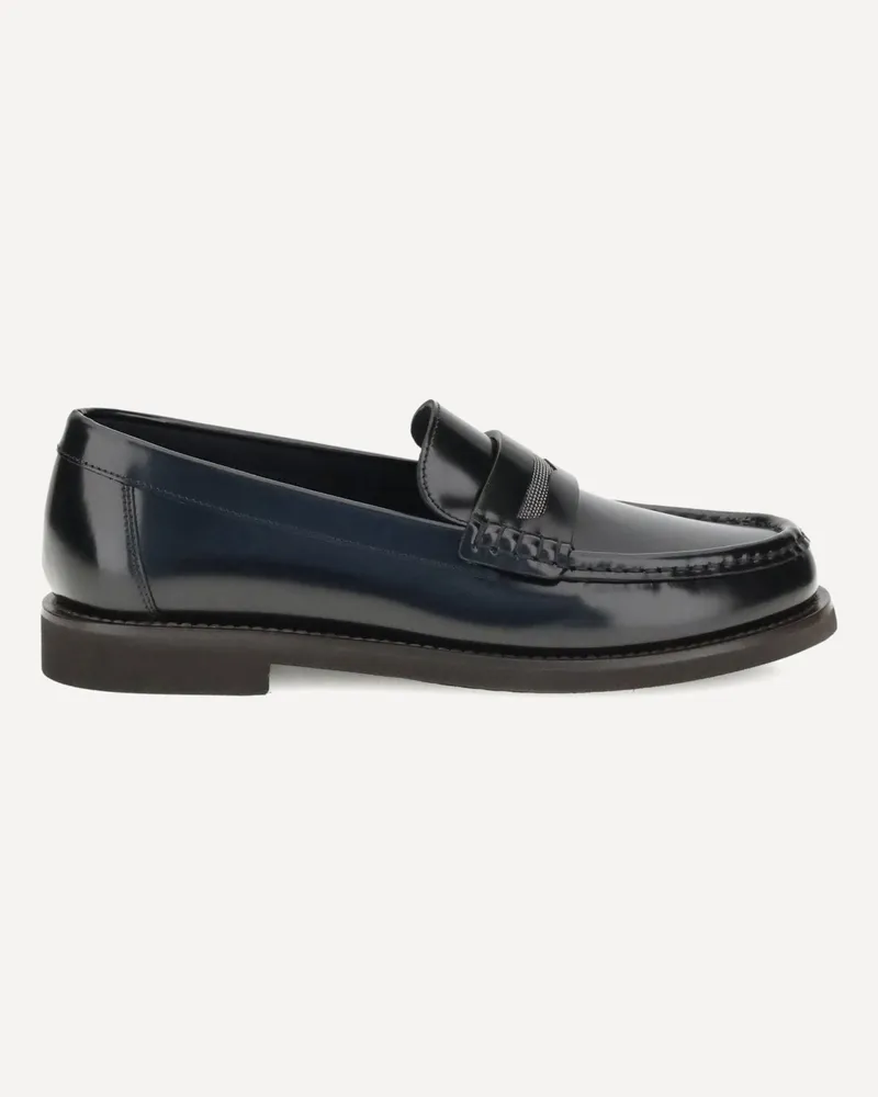 Brunello Cucinelli Leather Loafers Female Black