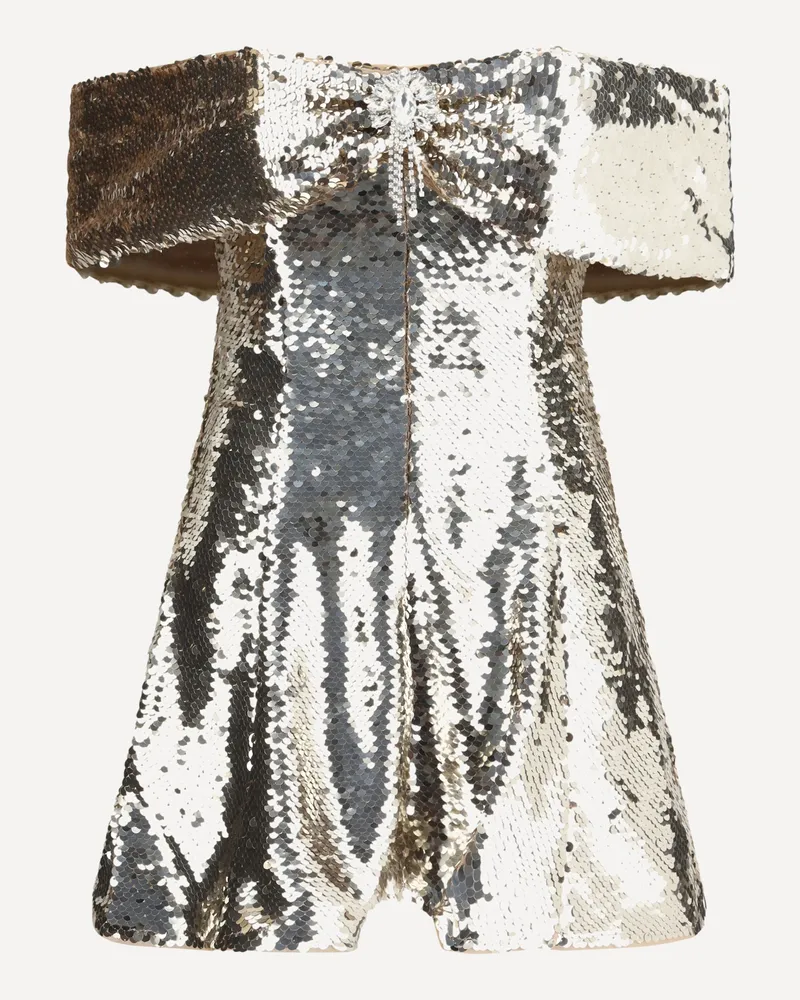 Self-Portrait Off-shoulder mini Dress Female Gold