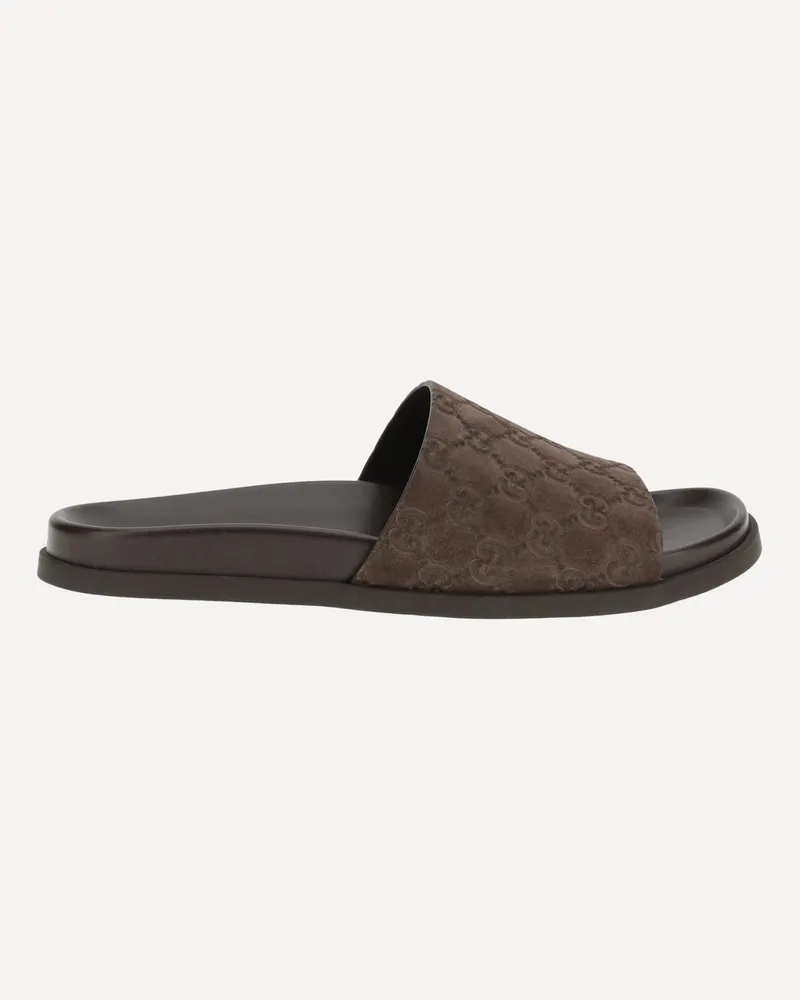 Gucci Slider Sandals Male Brown