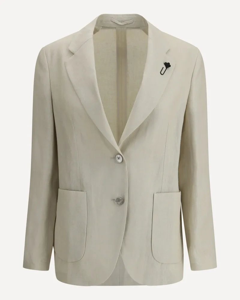 LARDINI Linen Blazer Female Cream