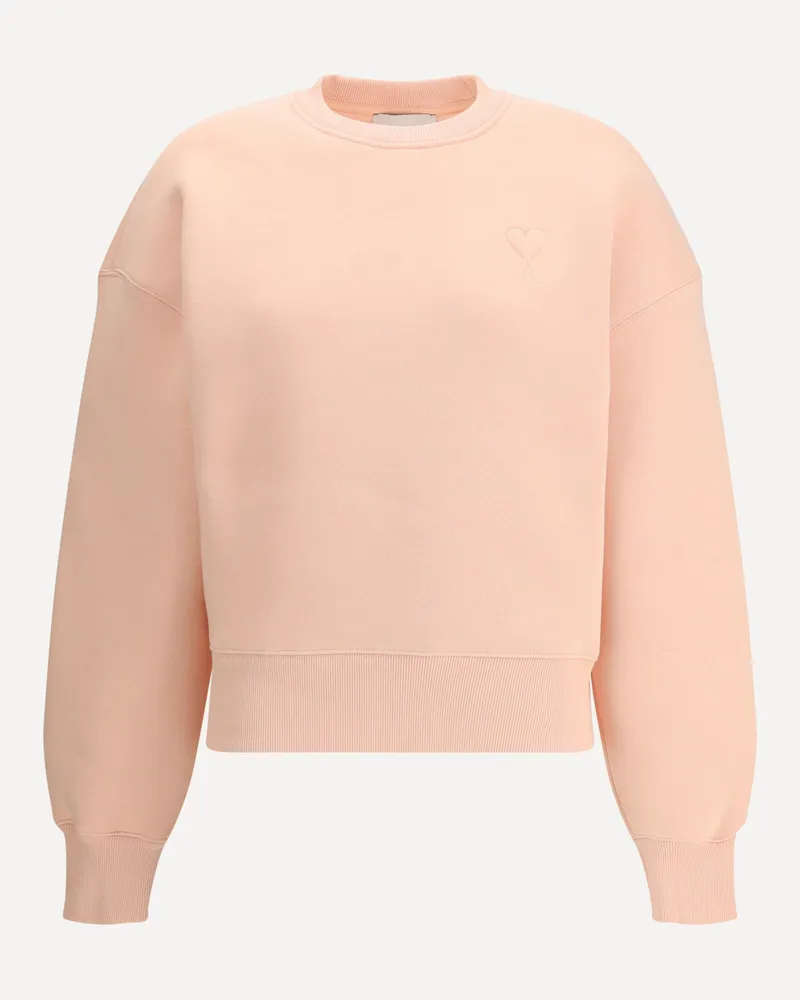 AMI Paris Ami De Coeur Embosse Sweatshirt Female Pink