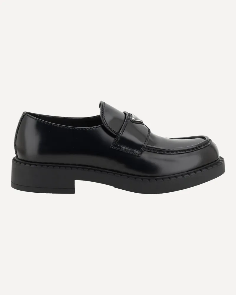 Prada Leather Loafers Male Black