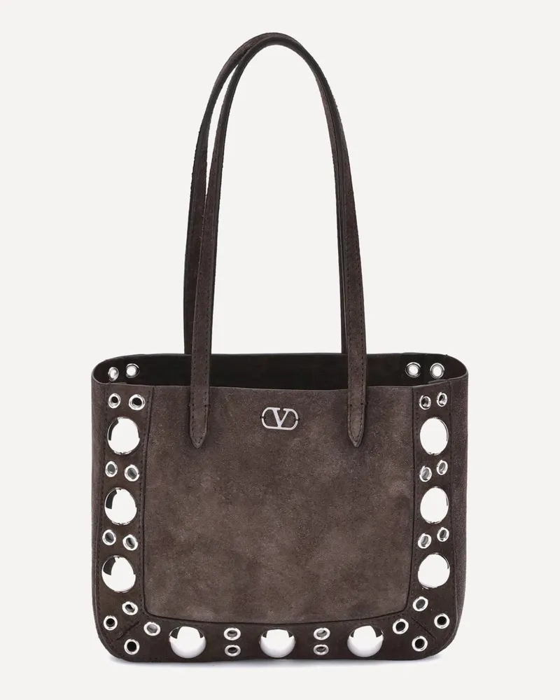 Valentino Garavani Suede Nellcôte Tote Bag Female Brown